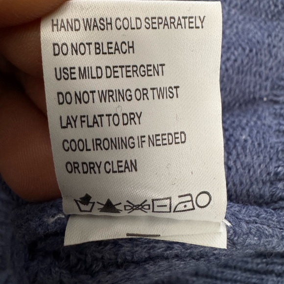 InCashmere Women’s Cotton Blend Blue Hooded  Sweater Cardigan - Picture 6 of 9